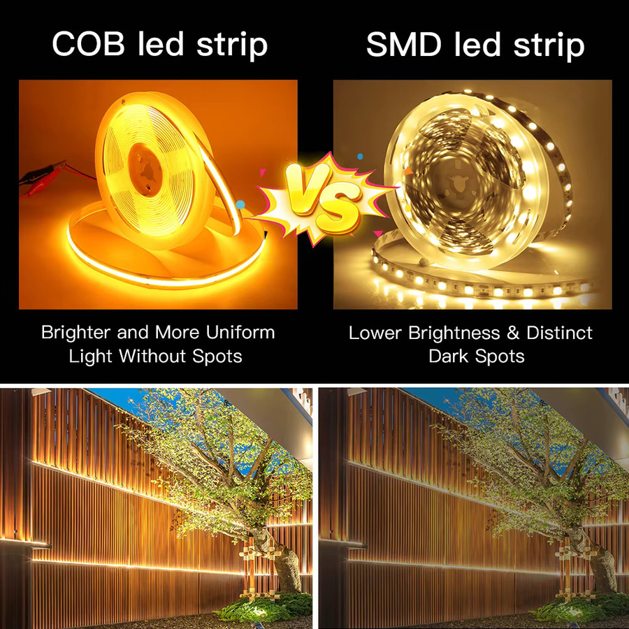 GAHADA COB LED-Streifenleuchte 5V mit hoher Dichte 320 LEDs/m für die Nachtbeleuchtung in Weiß, Grün oder Gelb - Bild 2