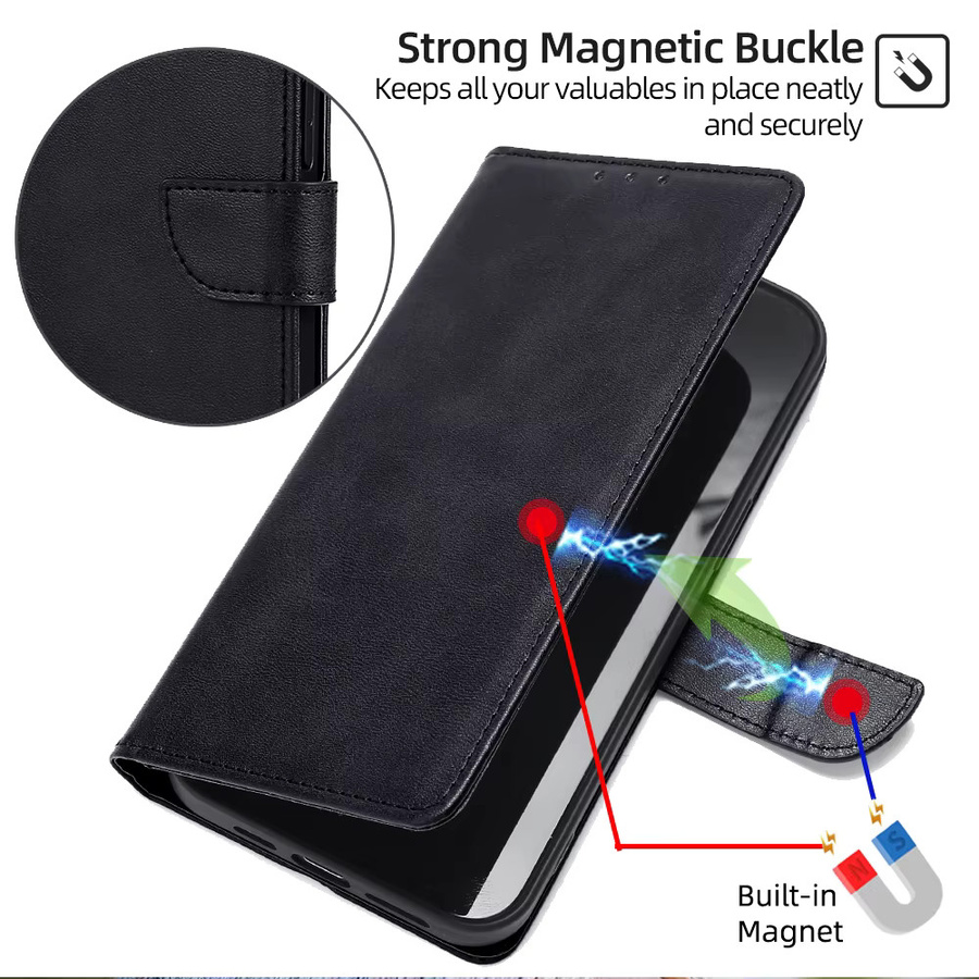 Magnetische Business Brieftasche als Flip Case für Motorola G71S G82 G52 G32 G22 G41 G31 G60S G30 G20 G10 mit Abdeckung und Standfunktion in Schwarz - Bild 5