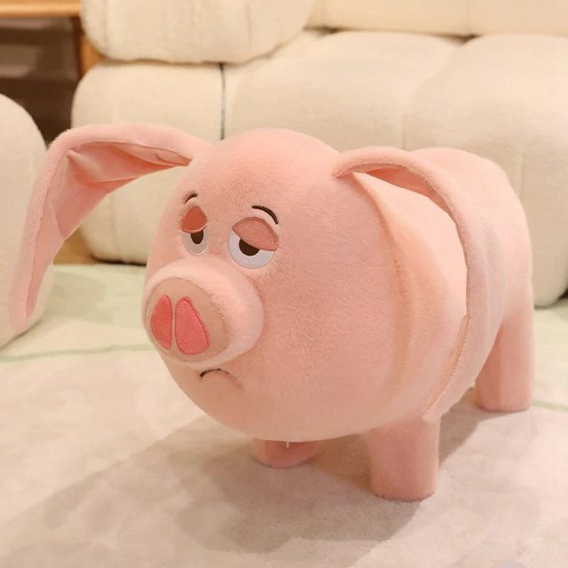 Süßer Mu Cheng Schweinchen Plüschtier Kinderhocker Rosa 60cm - Bild 1