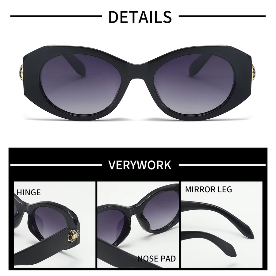 AINII Sonnenbrille, Vollrand, Kunststoff, Schwarz, Unisex - Bild 3