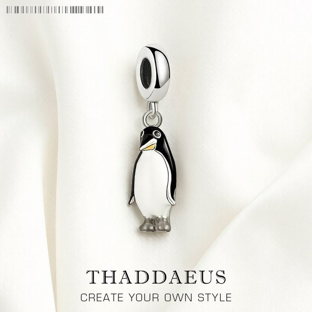 Charm-Anhänger Pinguin, 925 Silber, Unisex - Bild 1