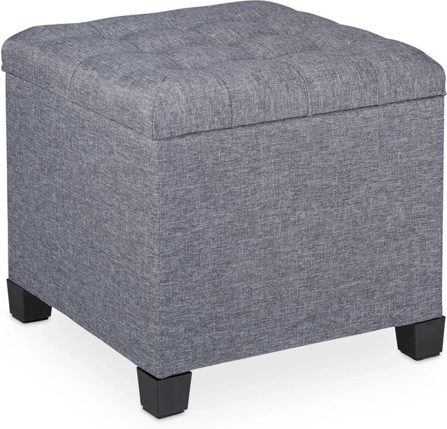 Relaxdays Aufbewahrungshocker Soft Body in Grau, gepolsterter Stoffhocker mit abnehmbarem Bezug, B/T/H: 45 x 45 x 42 cm - Bild 1