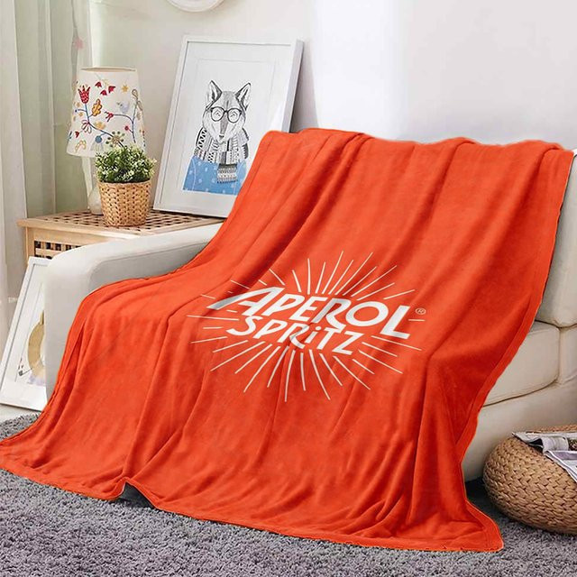 YglSeven Moderne Flanelldecke in Orange, weiche Fleece-Überwurfdecke für Sofa, Bett oder Picknick, B/T: 130 x 150 cm - Bild 1