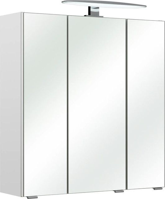 Pelipal Spiegelschrank Weiß Glänzend mit LED-Beleuchtung und Soft-Close-Türen, Breite: 65 cm, Höhe: 70 cm - Bild 1