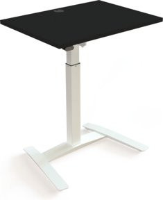 STIER Elektrischer Steh-Tisch 501-9 mit höhenverstellbarer Arbeitsplatte in Schwarz/Weiß, B/T: 80 x 60 cm, Höhe: 72-120 cm - Bild 1