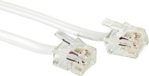 Value ISDN Anschlusskabel mit 1x RJ12-Stecker auf 1x RJ12-Stecker in Grau, 6 m - Bild 1