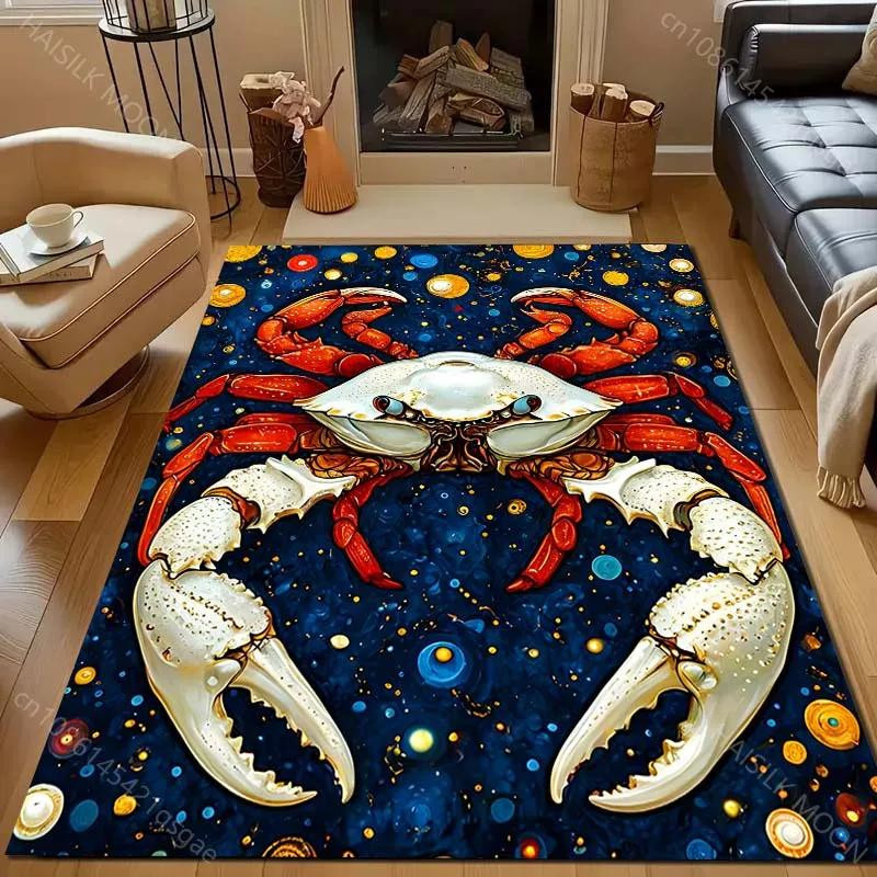AISILK MOON Kinder Spielteppich Fantasy Sternenhimmel und Krabben Druck, rutschfest und waschbar, Mehrfarbig, B/T: 60 x 90 cm - Bild 5