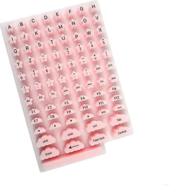 Binchi Outdoor Product Staubdichte Silikon Tastaturaufkleber in Rosa zum Schutz vor Kratzern für lange Fingernägel - Bild 1