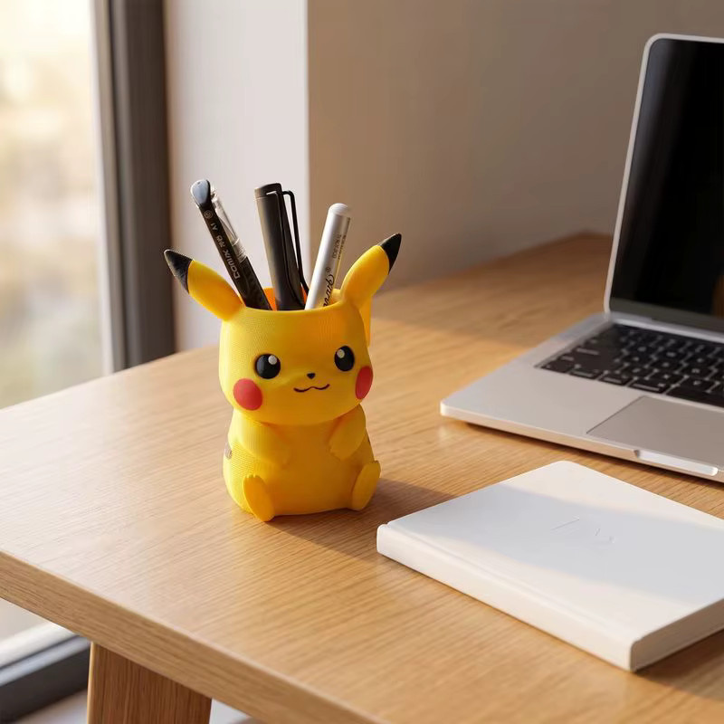 Pokémon Pikachu Federmäppchen mit Sitzfigur in Gelb aus Kunststoff - Bild 4