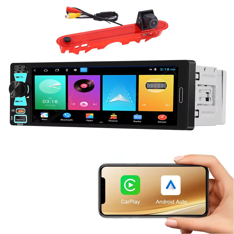 Navinio Android Autoradio mit Carplay, GPS-Navigation und Rückfahrkamera in Schwarz für Mercedes Benz Citan Tourer W415 Mixto 109 Micro Camper und Renault Kangoo - Bild 3