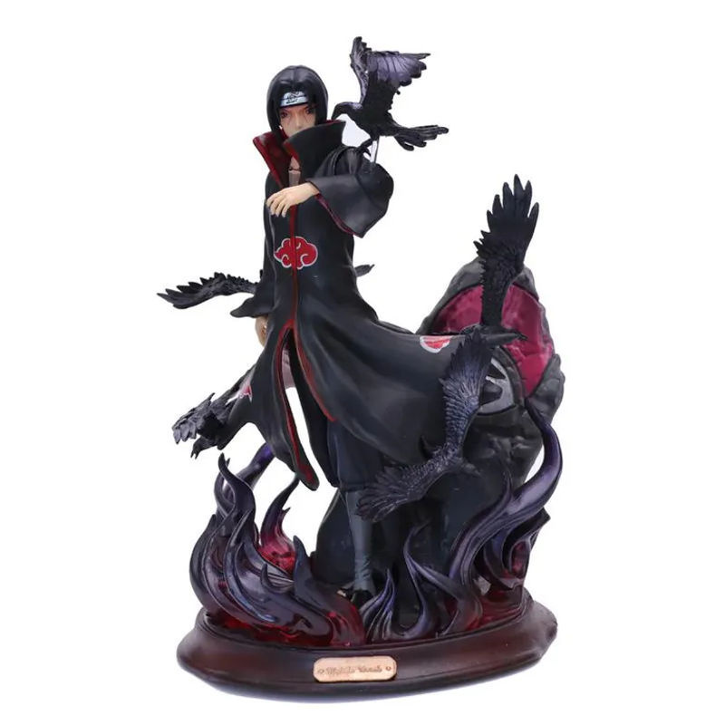 Anime-Figur Naruto Shippuden Uchiha Itachi mit Krähe von Oran Sky in Schwarz als Sammlermodell aus Kunststoff und Kunstharz - Bild 6