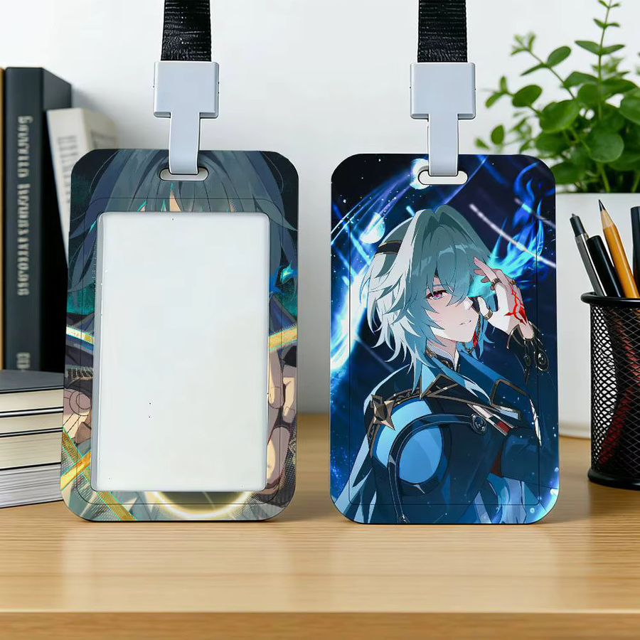 Honkai Star Rail Anaxa Kartenhalter mit Lanyard, bunter Mitarbeiterausweis-Hülle aus Kunststoff - Bild 2