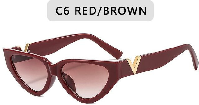 Yiran Sonnenbrille Cat-Eye, Damen, Vollrand, Kunststoff, Rot - Bild 1