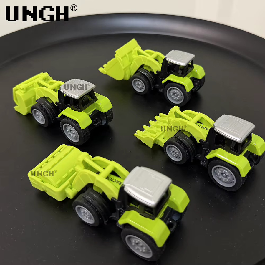 UNGH Green Fram Fahrzeug Diecast Engineering Auto Gabelstapler Modell, 4-teiliges Set - Bild 2