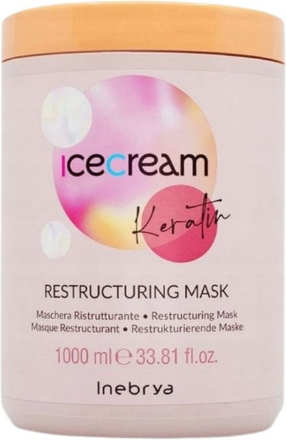 Inebrya Icecream Keratinmaske mit Keratin, 1000 ml - Bild 1
