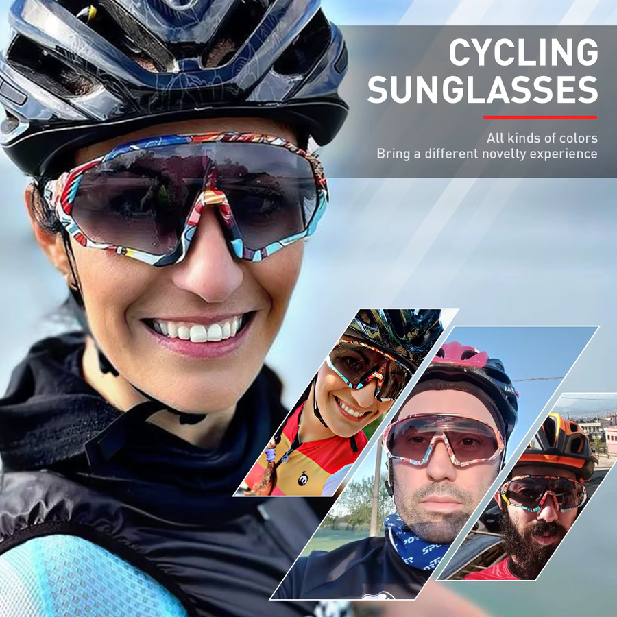 Kapvoe Sportsonnenbrille, Vollrand, Multicolor, Unisex, Kunststoff - Bild 2