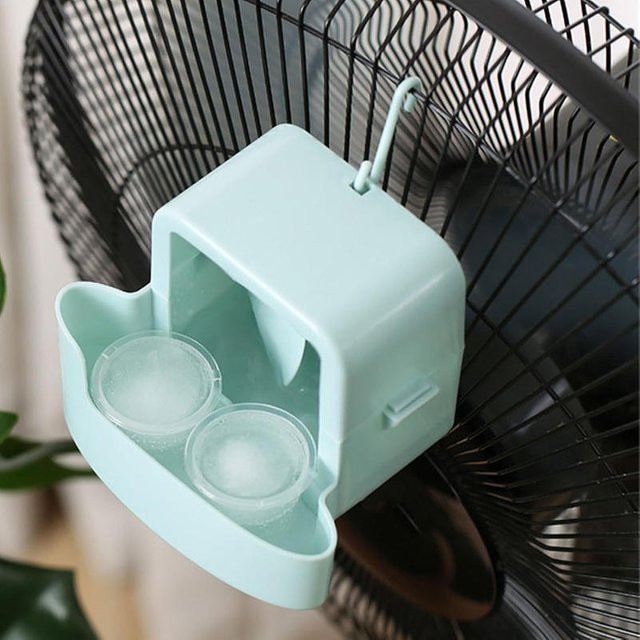 EH-LIFE Tragbares Hängeventilator-Nebelkühler-Set in Pink mit 4 wiederverwendbaren Bechern und Eisbehälter-Aufsatz zur schnellen Kühlung - Bild 1