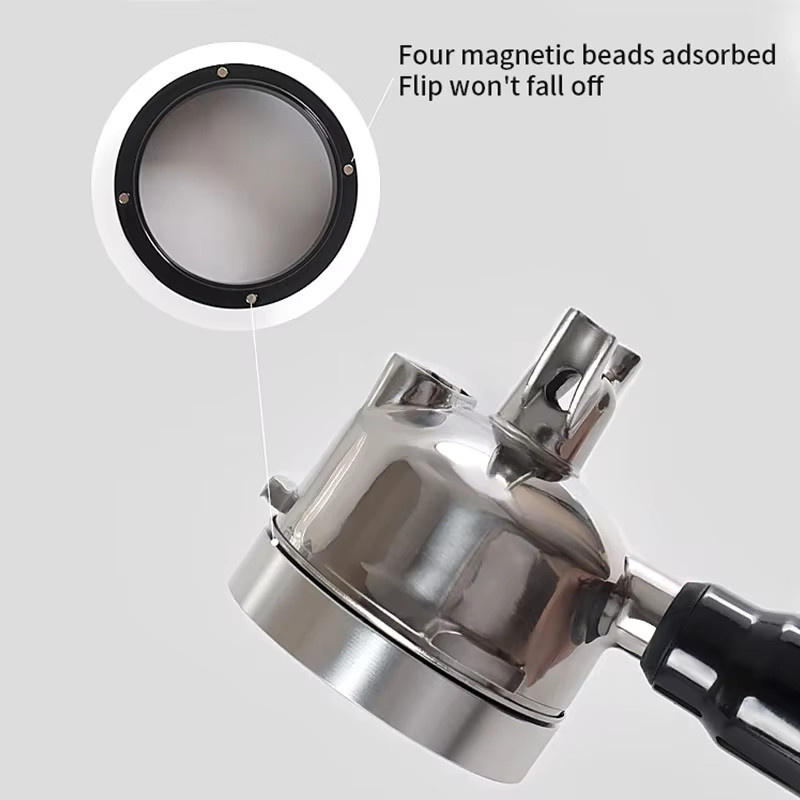 Magnetischer Kaffee-Dosierring aus Edelstahl in Silber für Delonghi und Breville E61 Siebträger, Espresso-Dosiertrichter für 51 mm, 53 mm und 58 mm - Bild 3