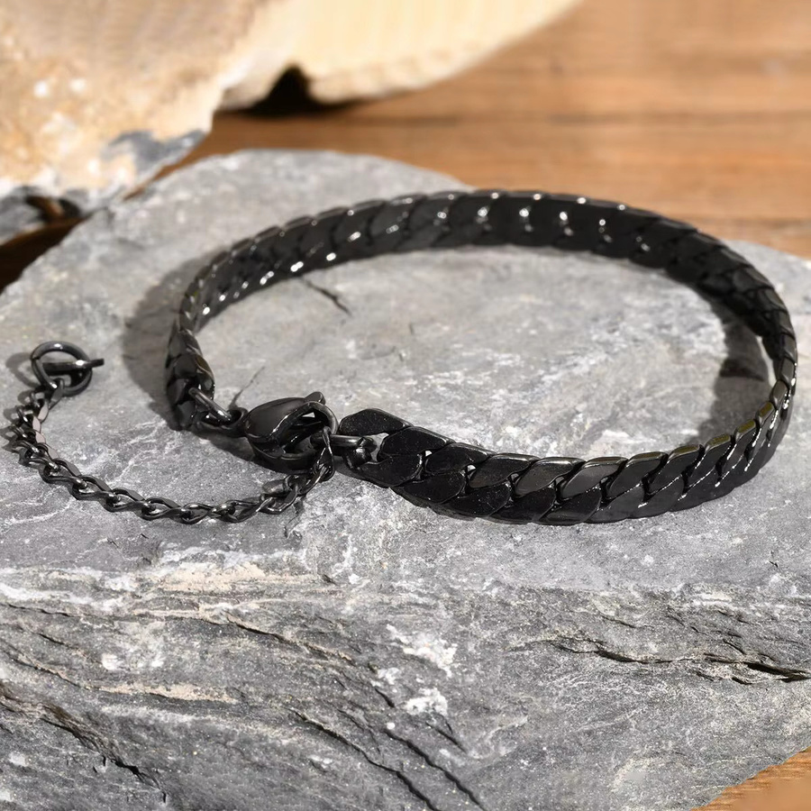 Vnox Armband, Edelstahl, Schwarz, Herren - Bild 5