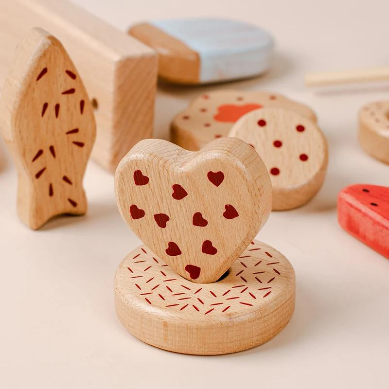 Rollenspielsimulation Eis am Stiel, Kekse, Natur-Buchenholz, Kindersimulationsspielzeug, ab 3 Jahren - Bild 2