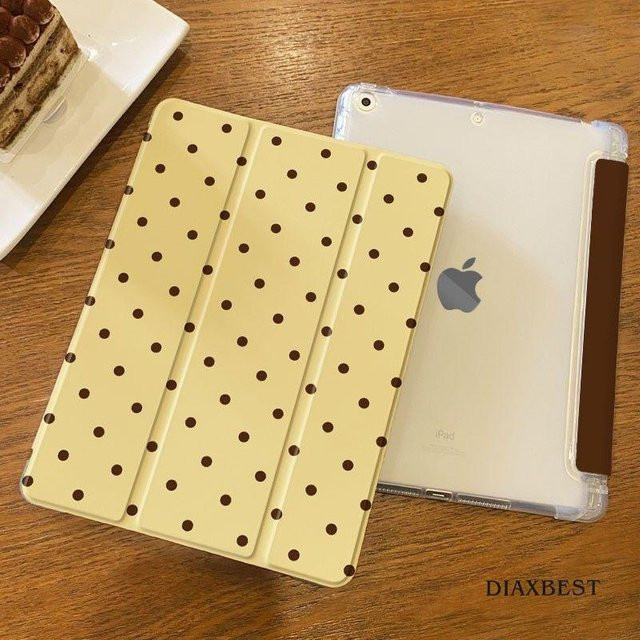 iPad Hülle mit bunten Polka Dots im Korea-Design für iPad Pro, Air und Mini als Ständer-Abdeckung, Mehrfarbig - Bild 1