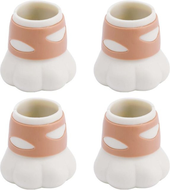 4er-Pack Stuhlbeinschoner in Katzenpfoten-Design aus Silikon für Hartholzböden, Mehrfarbig von DIYelecs - Bild 1