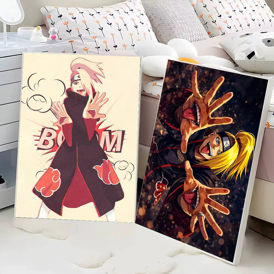 Vintage Naruto Deidara Anime Poster als Wandkunst für dein Zuhause oder Arbeitszimmer, Mehrfarbig - Bild 4