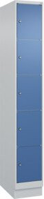C+P Schließfachschrank Classic PLUS mit Sockel, 1 Abteil, Farbe Grau/Blau, B/T/H: 30 x 50 x 195 cm - Bild 1