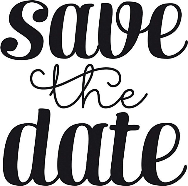 Rico Design Save the Date Holzstempel B/B: 4 x 4 cm - Bild 1