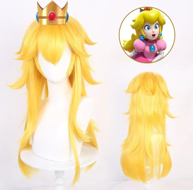 Whimsical W Prinzessin Peach Cosplay Perücke, Gold, Damen - Bild 1