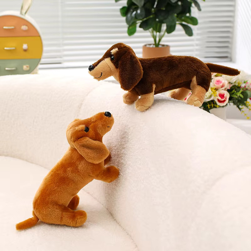 Dora Cool Wurst Hund Stofftier Plüsch Spielzeug, 25cm, Braun - Bild 4