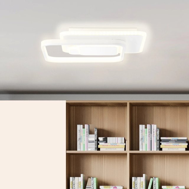 Brilliant Geron LED-Wand- und Deckenleuchte in Weiß, quadratisch, 31 x 31 x 6 cm, 24W, 3138lm, 3000K - Bild 1