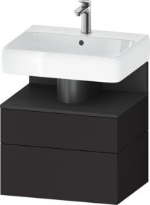 Duravit Waschtischunterschrank Qatego in Grau Matt mit 1 Schrank und 1 Auszug, B/T/H: 59 x 47 x 59 cm - Bild 1