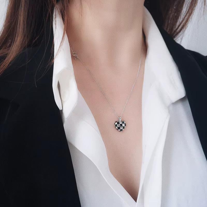 Lynne Halskette, 925 Silber, Schwarz, Herz Anhänger, Damen - Bild 2