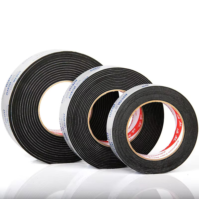 Selbstklebendes doppelseitiges Schaumstoffband in Schwarz, 5 m Länge, Stärke: 1 mm - Bild 3