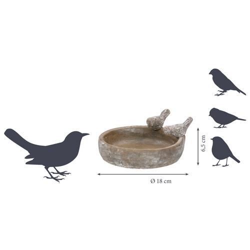 Dobar Klassische Vogeltränke Pool-Oase Grau B/T/H: 18 x 18 x 4,5 cm - Bild 4