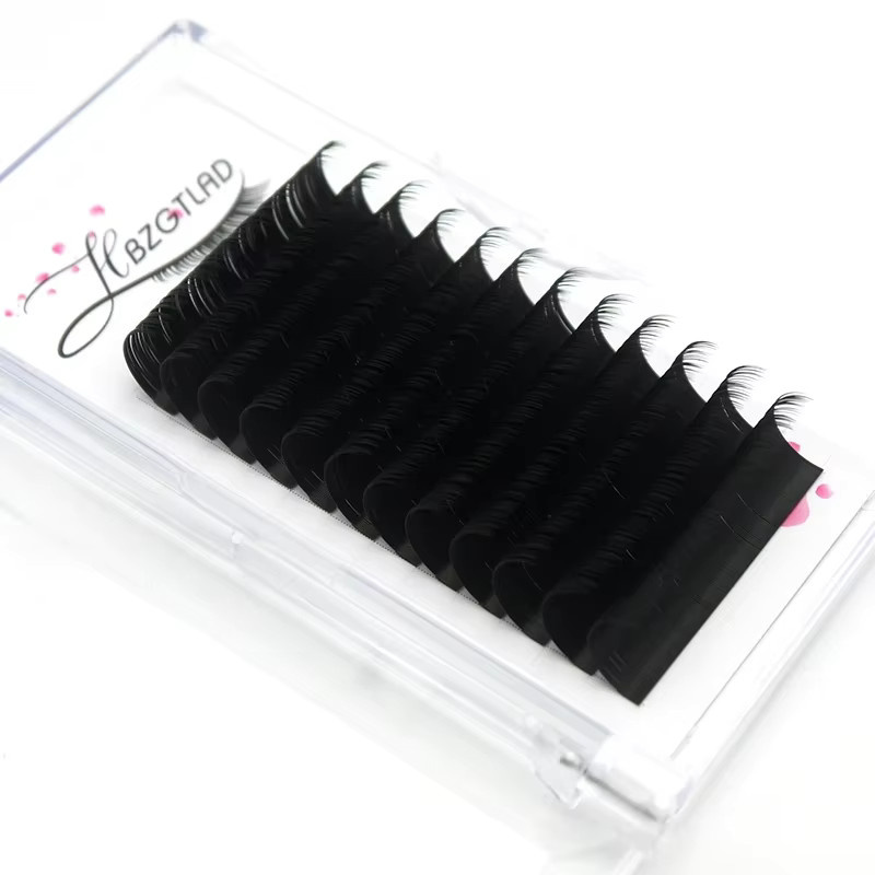 C/D/DD/U Curl Faux Nerz Einzelwimpern, Black, 8-25mm - Bild 4