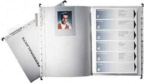 Leitz Personalmappe A4 mit 5 Unterteilungen in Grau - Bild 1
