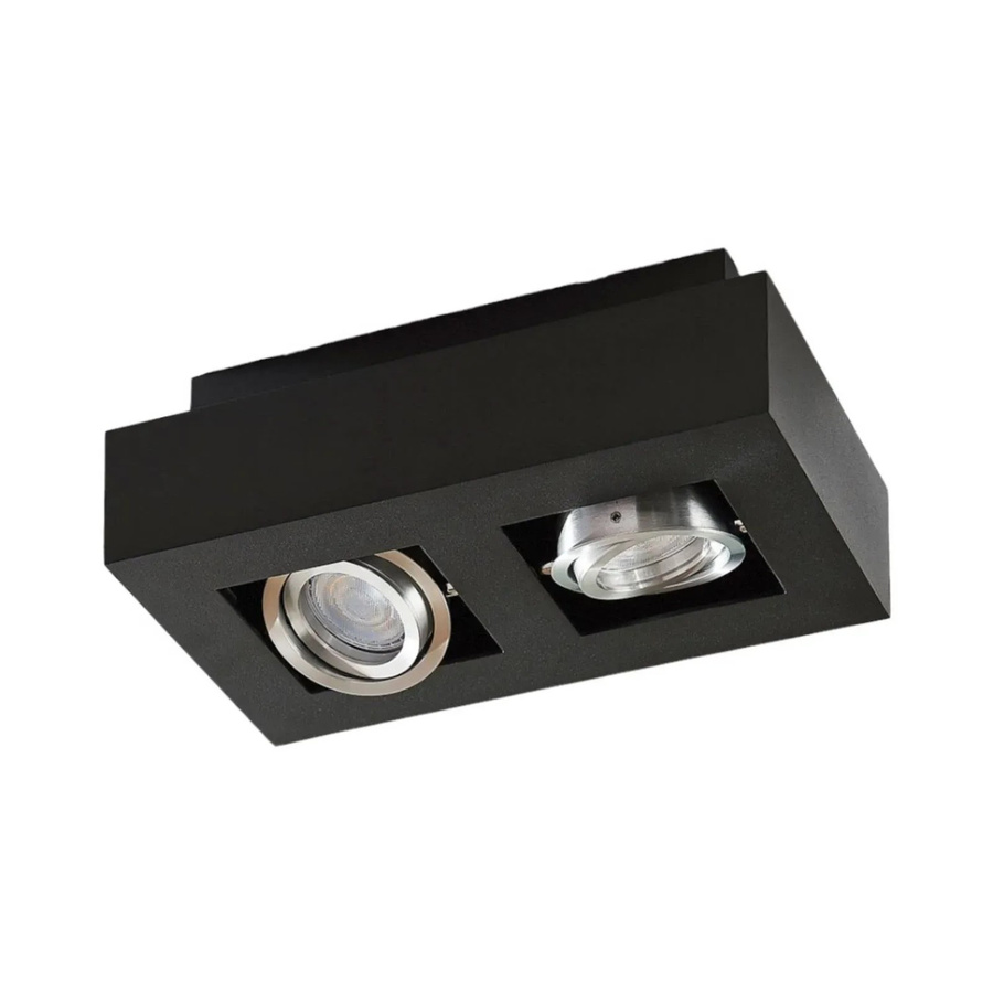Arcchio Strahler Vince 9621707 Moderne 2-flammige Deckenleuchte aus Aluminium in Schwarz mit GU10 Fassung - Bild 2