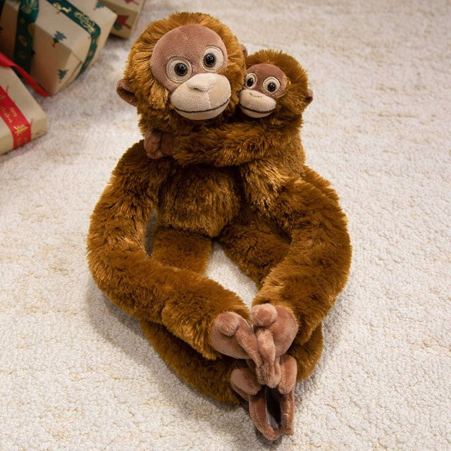 Kidsly Orang-Utan Faultier Lemur Affe Plüschtier, 50cm, braun - Bild 1