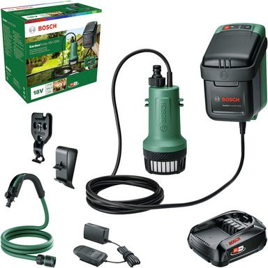 Bosch GardenPump 18V-2000 Akku-Tauchpumpe und Druckpumpe in Grün/Schwarz - Bild 2