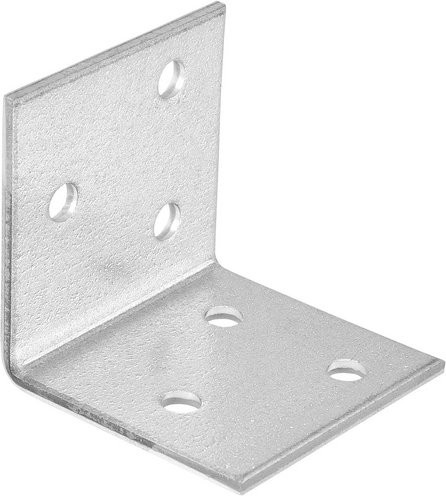 Connex Winkelverbinder aus verzinktem Stahl, silberfarben, 25 Stück - Bild 1