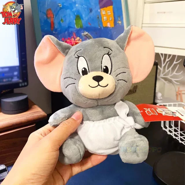 HUGKIS Tom und Jerry Plüschtiere, Tom Katze und Tefie Maus, 18 cm - Bild 1