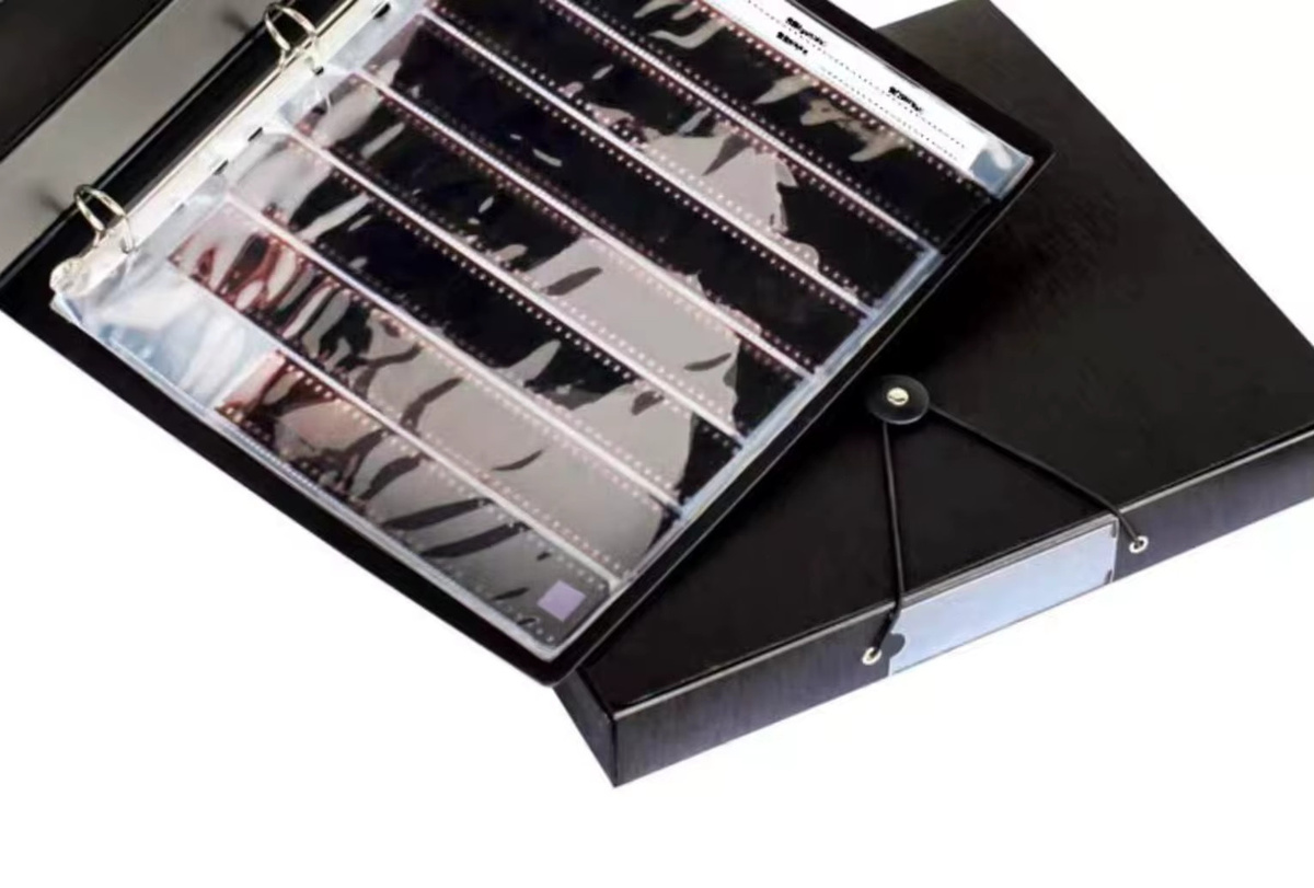Säurefreie Archivfolien-Aufbewahrungsbox für Druckfilme mit 3 Ringen, Farbe: Transparent - Bild 4