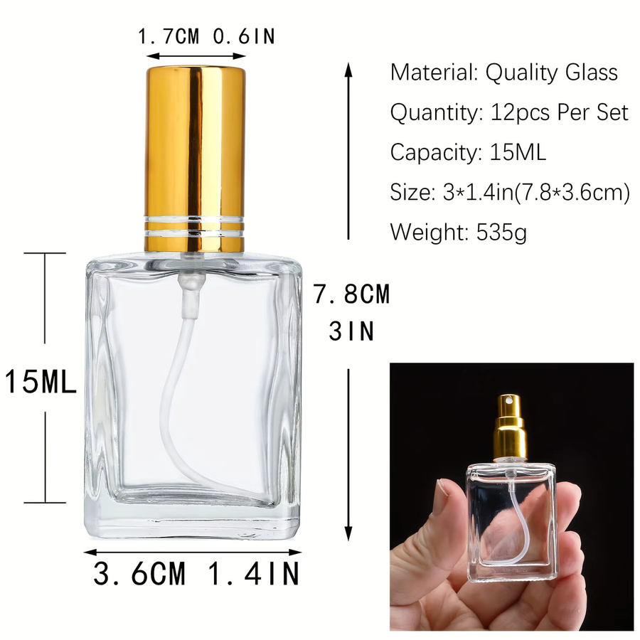 MUB Parfüm-Sprühflasche, 15 ml, 12 Stück, mit Zubehör - Bild 2