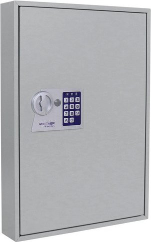 Rottner Schlüsseltresor S Schlüsselschrank aus Stahl in Lichtgrau, B: 38 cm, H: 55 cm - Bild 1