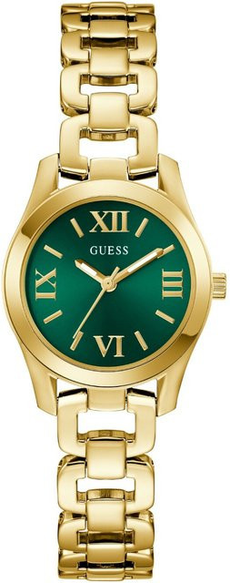 Guess Armbanduhr Veda, Quarz, Edelstahl, Grün, 28 mm, Damen - Bild 1