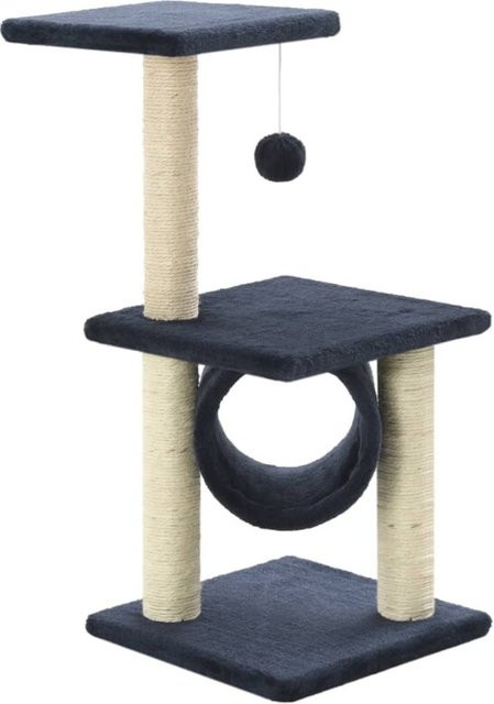 vidaXL Katzen-Kratzbaum aus Sisal mit integriertem Spielzeug in Dunkelblau, Höhe: 65 cm - Bild 1