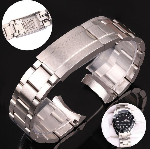 ChronoLink Uhrenarmband Edelstahl, Silber, 20 mm, gebogenes Ende - Bild 1