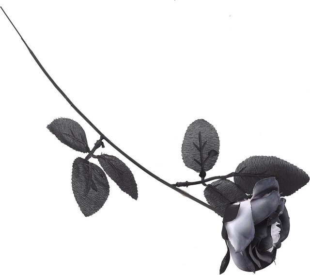 Tooarts Künstliche Schwarze Rosen aus Seidentuch und Kunststoff für Hochzeits-, Weihnachts- und Partydekorationen - Bild 1